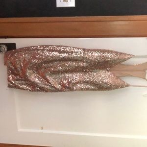 Rose gold homecoming dress, size 9